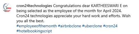 Cron24 Congratulatory Comment - April 2024
