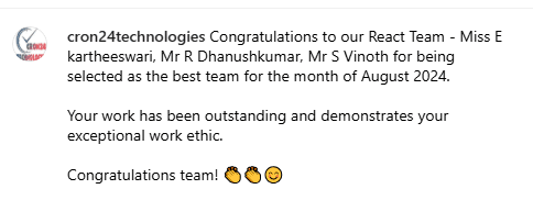 Cron24 Congratulatory Comment - August 2024